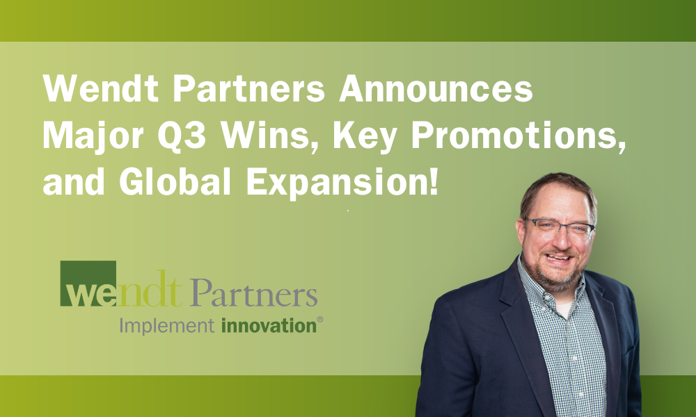 Text on Background: Wendt Partners Announces Major Q3 Wins, Key Promotions, and Global Expansion!