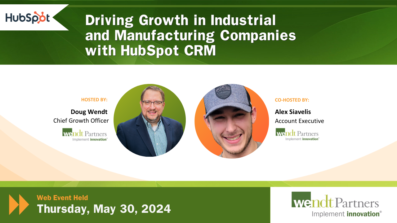 Web Event Page Banner - Web Event 16  - Driving Growth in Industrial and Manufacturing Companies with HubSpot CRM - May 30, 2024