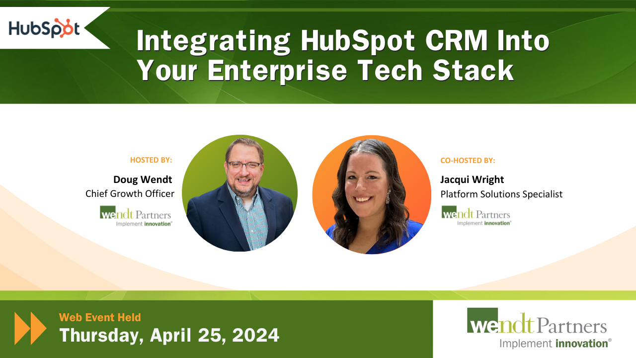 Web event Page - Web Event 15 - Integrating HubSpot CRM Into Your Enterprise Tech Stack - April 25, 2024
